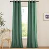 imageNICETOWN Rustic Linen 102 inch Long Curtains for Living Room Grommet Privacy Added Thick Linen Weave with Light Filter Window Curtains ampamp Drapes for Bedroom Olive Green W55 x L102 2 PanelsOlive Green