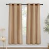 imageNICETOWN Rustic Linen 102 inch Long Curtains for Living Room Grommet Privacy Added Thick Linen Weave with Light Filter Window Curtains ampamp Drapes for Bedroom Olive Green W55 x L102 2 PanelsCamel