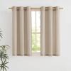 imageNICETOWN Rustic Linen 102 inch Long Curtains for Living Room Grommet Privacy Added Thick Linen Weave with Light Filter Window Curtains ampamp Drapes for Bedroom Olive Green W55 x L102 2 PanelsTaupe