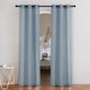 imageNICETOWN Rustic Linen 102 inch Long Curtains for Living Room Grommet Privacy Added Thick Linen Weave with Light Filter Window Curtains ampamp Drapes for Bedroom Olive Green W55 x L102 2 PanelsStone Blue