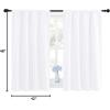 imageNICETOWN Window Curtain Panels  Semi Blackout Rod Pocket Curtain Set for Bedroom White 2 Panels 42 by 48