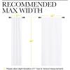 imageNICETOWN Window Curtain Panels  Semi Blackout Rod Pocket Curtain Set for Bedroom White 2 Panels 42 by 48