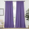 imageNICETOWN Bedroom Blackout Curtain Panels  Lilac Purple Color 52 x 108 Inch 2 PCs Insulating Energy Saving Solid Rod Pocket Blackout Drapes for Hall Villa