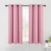 imageNICETOWN Bedroom Curtains Blackout Drapery Panels 2 Panels 42 x 54 Inch Rouge Pink 3 Pass Microfiber Thermal Insulated Solid Ring Top Blackout Window CurtainsDrapes
