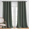 imageNICETOWN Blackout 102 inch Curtains for Living Room Grommet Thermal Insulated Room Darkening Curtains for BedroomLiving Room 2 Panels W52 x L102 Dark Mallard