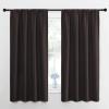 imageNICETOWN Blackout Curtain Panels 63 inches  Triple Weave Microfiber Energy Saving Thermal Insulated Solid Rod Pocket Blackout Curtains for Bedroom 1 Pair 42 inches by 63 Inch Toffee Brown