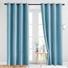 imageNICETOWN Blackout Curtains Panels for Window  Window Treatment Thermal Insulated Grommet Blackout Drapes for Bedroom Teal BlueLight Blue Double Panels 52 by 84 Inch