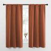 imageNICETOWN Blackout Curtains and Drapes  Thermal Insulated Solid Rod Pocket Blackout DraperiesPanels Burnt Orange 1 Pair 34 by 63 inches