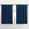 imageNICETOWN Blackout Curtains for Bedroom Blackout Curtain Panels Moroccan Blue 1 Pair 70 by 63inch Window Treatment Energy Saving Thermal Insulated Solid Rod Pocket Blackout DrapesDraperies
