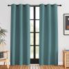 imageNICETOWN Blackout Curtains for Bedroom Sea Teal 42 W by 80 L Set of 2 Thermal Insulated Curtains ampamp Drapes with Grommet Top for Living Room Privacy Window Treatment Draperies