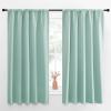 imageNICETOWN Blackout Curtains for Living Curtains Aqua Blue Set of 2 52 by 63 Inch Window Treatment Blackout Curtain Panels Home Decor Thermal Insulated Solid Drapes for Bedroom