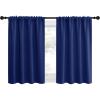 imageNICETOWN Blackout Curtains for Living Curtains Navy Blue 2 Panels 29 by 30 Room Darkening Window Curtain Panels EasyCare Solid Thermal Insulated DraperiesDrapes for Daughter Room