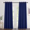 imageNICETOWN Blackout Doorway Curtains 80 inch Length  Grommet Room Darkening Thermal Insulated Soundproof Window Treatments for BedroomCloset 2 Panels 46 x 80 Inch Navy Blue