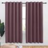 imageNICETOWN Blackout Draperies Curtains for Kids Room Window Treatment Thermal Insulated Solid Grommet Blackout Drape Panels for Bedroom Dry Rose Set of 2 70 by 72 inches