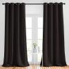 imageNICETOWN Blackout Thick Window Curtains  W52 x L108 Brown 2 Panels Thermal Insulated Grommet Drape Panels for Bedroom and Living Room
