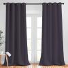 imageNICETOWN Greyish Purple Blackout Draperies Curtains  Pair of Grommet Top Thermal Insulated Blackout Decorative Curtains for Large Window Decor52 inches Wide by 95 inches Long
