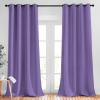 imageNICETOWN Living Room Blackout Curtains  Window Treatment Thermal Insulated Solid Grommet Blackout PanelsDrapes for Nursery Lilac Purple Set of 2 Panels 52 by 95 Inch