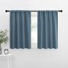 imageNICETOWN RV Blackout Curtains for Camper Windows Smoky Blue 34quot x 30quot Set of 2 Kitchen Curtains Short Blackout Drapes Thermal Insulated Rod Pocket Window Treatment Draperies for Nursery