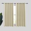 imageNICETOWN Room Darkening Curtain Panels for Cafe Thermal Insulated Grommet Room Darkening DraperiesDrapes for Window Beige 2 Panels W70 x L54 inch