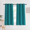 imageNICETOWN Room Darkening Curtains 60 inch Length 2 Panels Peacock Teal 2 Pieces W34 Thermal Insulated Grommet Blackout Curtains for Modern Casual Elegant Bedroom Kids Room Theme Decoration
