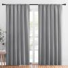 imageNICETOWN Room Darkening Curtains for Bedroom Silver Grey Set of 2 Panels 62 x 84 Inch Triple Weave Home Decoration Thermal Insulated Solid Drapes for Patio Door