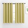 imageNICETOWN Room Darkening Curtains for Girls Room  Thermal Insulated Solid Grommet Room Darkening PanelsDrapes for Girls Bedroom Paler Yellow 1 Pair 52 by 54Inch