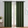 imageNICETOWN Room Darkening Dark Green Curtains for Windows Grommet Thermal Drapes Window Treatments Sound Reducing for BedroomLiving Room W52 x L84 2 Panels