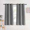 imageNICETOWN Silver Grey Bedroom Curtains 60 inch Length 2 Panels Set 34quot Wide Solid Thermal Insulated Grommet Light Blocking Blackout Curtains ampamp Drapes for Living Room