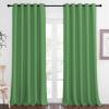 imageNICETOWN Sliding Door Window Treatment Blackout Patio Door Curtain Panels Privacy Thermal Drapes for Bedroom Living Room Department with Grommet Top Froest Green W66 x L110