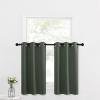 imageNICETOWN Valances and Tiers for Bathroom Kitchen Farmhouse Style Short Curtain Shade Privacy Room Darkening Window Dressing Casual Curtain Drapes for Christmas 2 Panels W42 x L36 Dark Mallard