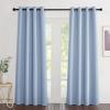 imageNICETOWN Vintage Blue Blackout Curtains for Doorway Grommet Privacy Window Treatment Energy Saving Thermal Insulated Room Darkening Drapes for Bedroom 2 Panels W46 x L80