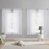 imageNICETOWN White Sheer Curtains 108 inches Long 4 Panels 42 inch Wide Rod Pocket Light Filtering Drapes Translucent Modern Voile Airy ampamp Breathable Window Treatment for Living RoomWhite