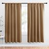 imageNICETOWN Window Curtains Blackout Drapes Gold Brown 1 Pair 52 by 72Inch Thermal Insulated Solid Rod Pocket Blackout CurtainsDraperies for Living Room