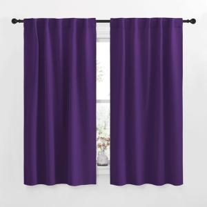 imageNICETOWN RV Curtains for Camper Windows  Royal Purple Color 42x50 Inch 2 Panels Set Thermal Insulated Room Darkening Blackout DrapesDraperies with Rod Pocket ampamp Back Tab for Half Window