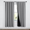 imageNICETOWN Full Shade Curtain Panels Pair of Energy Smart Rod Pocket Blackout Drapes for Guest Room Window Thermal Insulated Guest Room Lined Window DressingSilver Grey 52 x 72 inchSilver Grey