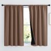 imageNICETOWN Full Shade Curtain Panels Pair of Energy Smart Rod Pocket Blackout Drapes for Guest Room Window Thermal Insulated Guest Room Lined Window DressingSilver Grey 52 x 72 inchCappuccino
