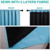 imageNICETOWN Full Shade Curtain Panels Pair of Energy Smart Rod Pocket Blackout Drapes for Guest Room Window Thermal Insulated Guest Room Lined Window DressingSilver Grey 52 x 72 inchTeal Blue