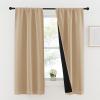 imageNICETOWN Full Shade Curtain Panels Pair of Energy Smart Rod Pocket Blackout Drapes for Guest Room Window Thermal Insulated Guest Room Lined Window DressingSilver Grey 52 x 72 inchBiscotti Beige