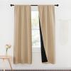 imageNICETOWN Full Shade Curtain Panels Pair of Energy Smart Rod Pocket Blackout Drapes for Guest Room Window Thermal Insulated Guest Room Lined Window DressingSilver Grey 52 x 72 inchBiscotti Beige