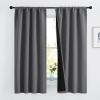 imageNICETOWN Full Shade Curtain Panels Pair of Energy Smart Rod Pocket Blackout Drapes for Guest Room Window Thermal Insulated Guest Room Lined Window DressingSilver Grey 52 x 72 inchGrey