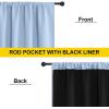 imageNICETOWN Full Shade Curtain Panels Pair of Energy Smart Rod Pocket Blackout Drapes for Guest Room Window Thermal Insulated Guest Room Lined Window DressingSilver Grey 52 x 72 inchVintage Blue