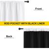imageNICETOWN Full Shade Curtain Panels Pair of Energy Smart Rod Pocket Blackout Drapes for Guest Room Window Thermal Insulated Guest Room Lined Window DressingSilver Grey 52 x 72 inchPure White