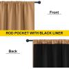 imageNICETOWN Full Shade Curtain Panels Pair of Energy Smart Rod Pocket Blackout Drapes for Guest Room Window Thermal Insulated Guest Room Lined Window DressingSilver Grey 52 x 72 inchGold Brown