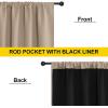 imageNICETOWN Full Shade Curtain Panels Pair of Energy Smart Rod Pocket Blackout Drapes for Guest Room Window Thermal Insulated Guest Room Lined Window DressingSilver Grey 52 x 72 inchTaupe