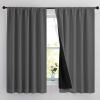 imageNICETOWN Full Shade Curtain Panels Pair of Energy Smart Rod Pocket Blackout Drapes for Guest Room Window Thermal Insulated Guest Room Lined Window DressingSilver Grey 52 x 72 inchGrey