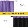 imageNICETOWN Full Shade Curtain Panels Pair of Energy Smart Rod Pocket Blackout Drapes for Guest Room Window Thermal Insulated Guest Room Lined Window DressingSilver Grey 52 x 72 inchLilac Purple