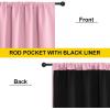 imageNICETOWN Full Shade Curtain Panels Pair of Energy Smart Rod Pocket Blackout Drapes for Guest Room Window Thermal Insulated Guest Room Lined Window DressingSilver Grey 52 x 72 inchCrystal Pink