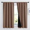 imageNICETOWN Full Shade Curtain Panels Pair of Energy Smart Rod Pocket Blackout Drapes for Guest Room Window Thermal Insulated Guest Room Lined Window DressingSilver Grey 52 x 72 inchCappuccino