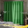 imageNICETOWN Full Shade Curtain Panels Pair of Energy Smart Rod Pocket Blackout Drapes for Guest Room Window Thermal Insulated Guest Room Lined Window DressingSilver Grey 52 x 72 inchForest Green