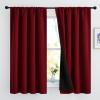 imageNICETOWN Full Shade Curtain Panels Pair of Energy Smart Rod Pocket Blackout Drapes for Guest Room Window Thermal Insulated Guest Room Lined Window DressingSilver Grey 52 x 72 inchBurgundy Red